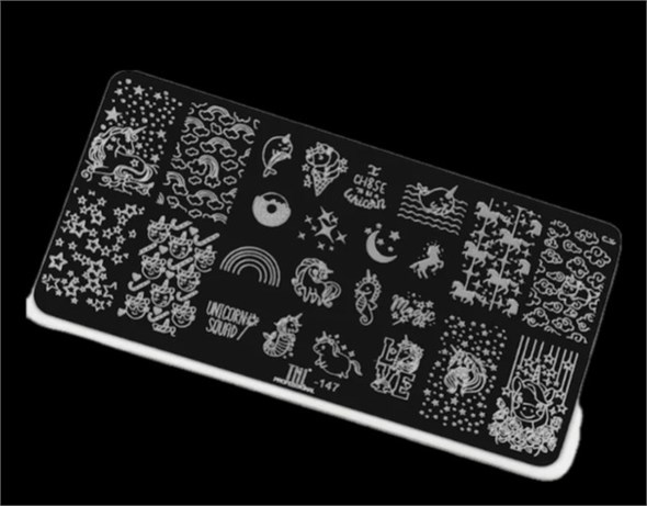 Пластина для стемпинга TNL Premium 147 единорог 1509305 - фото 37361