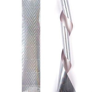 Фольга для литья (голографическая серебряная диагональ с принтом) NEW