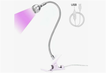 Ультрафиолетовый фонарик на прищепке 00082922